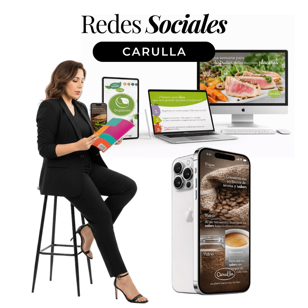 Redes sociales carulla diseño
